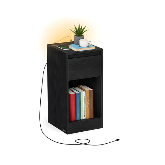 Rechthoekig bijzettafeltje met oplaadpoort