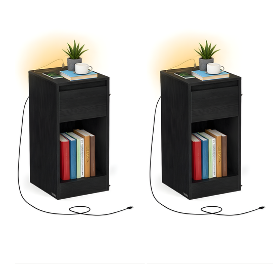 Rechthoekig bijzettafeltje met oplaadpoort