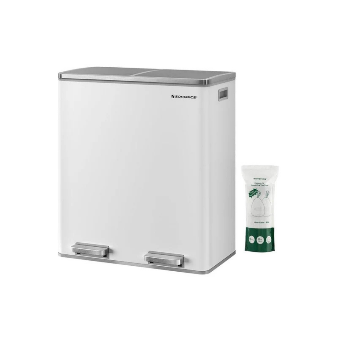 Afvalbak met Dubbele Compartimenten en Voetpedalen