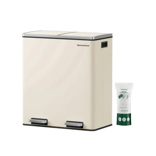 Afvalbak met Dubbele Compartimenten en Voetpedalen