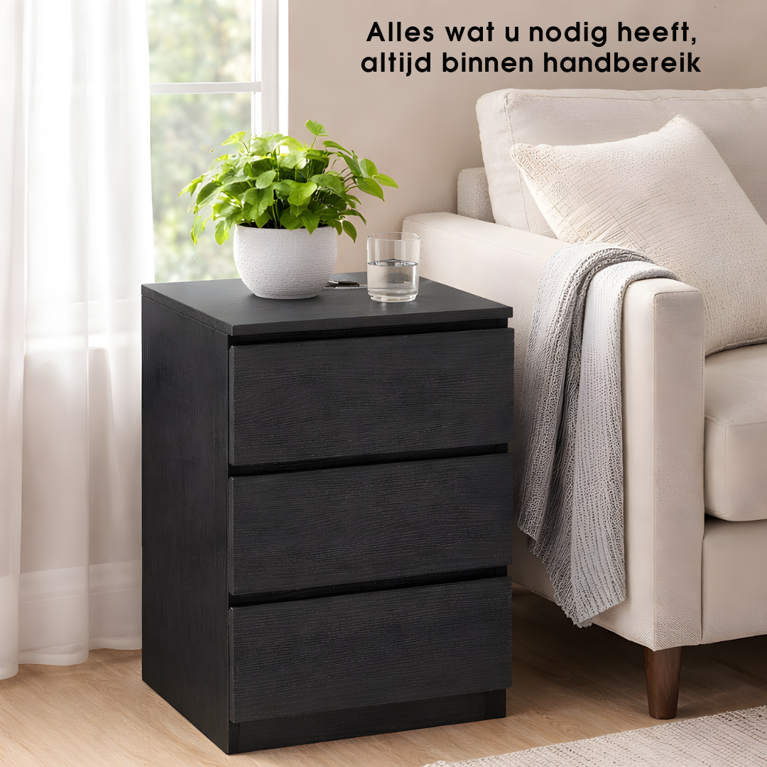 Bijzettafel met drie lades