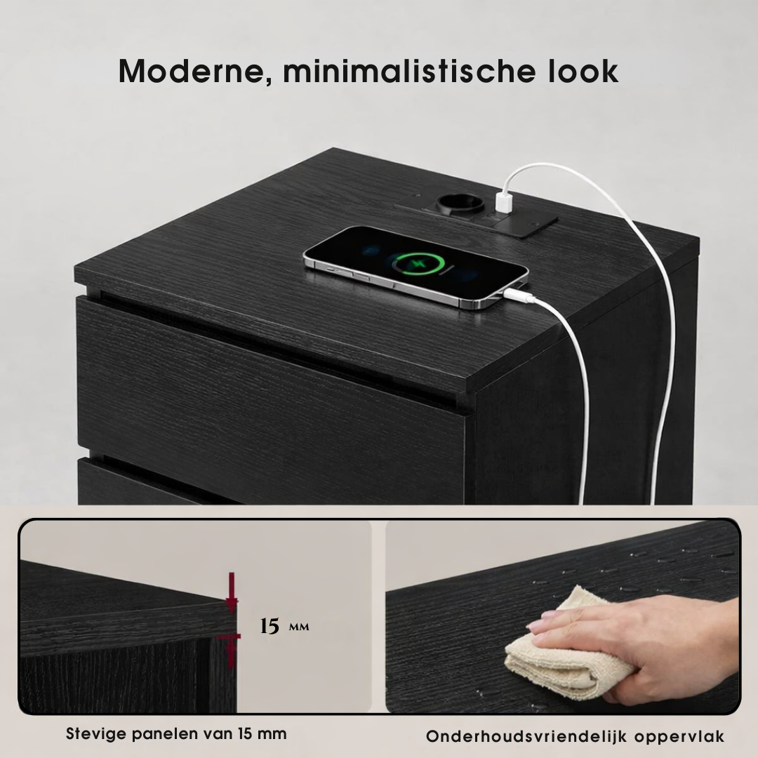 Bijzettafel met drie lades