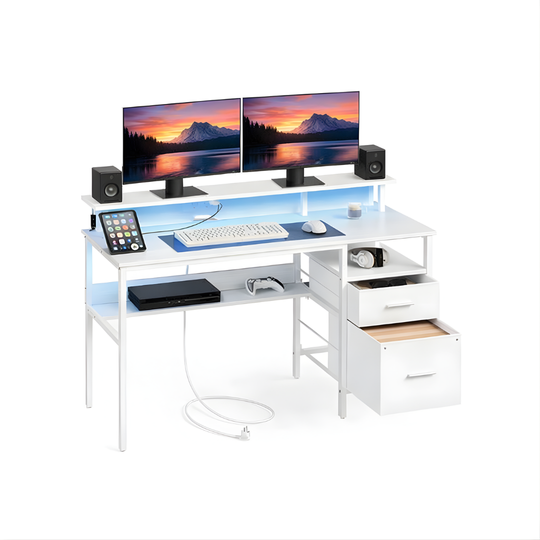 Meerlaagse bureau met laden