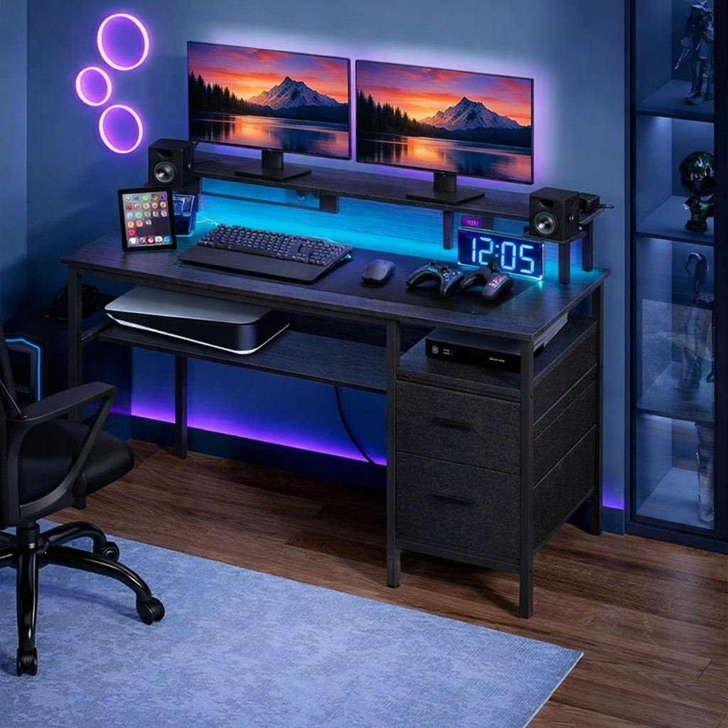 Meerlaagse bureau met laden