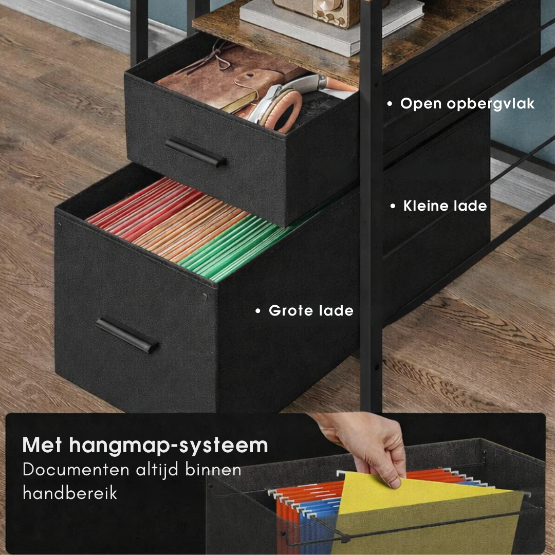 Meerlaagse bureau met laden