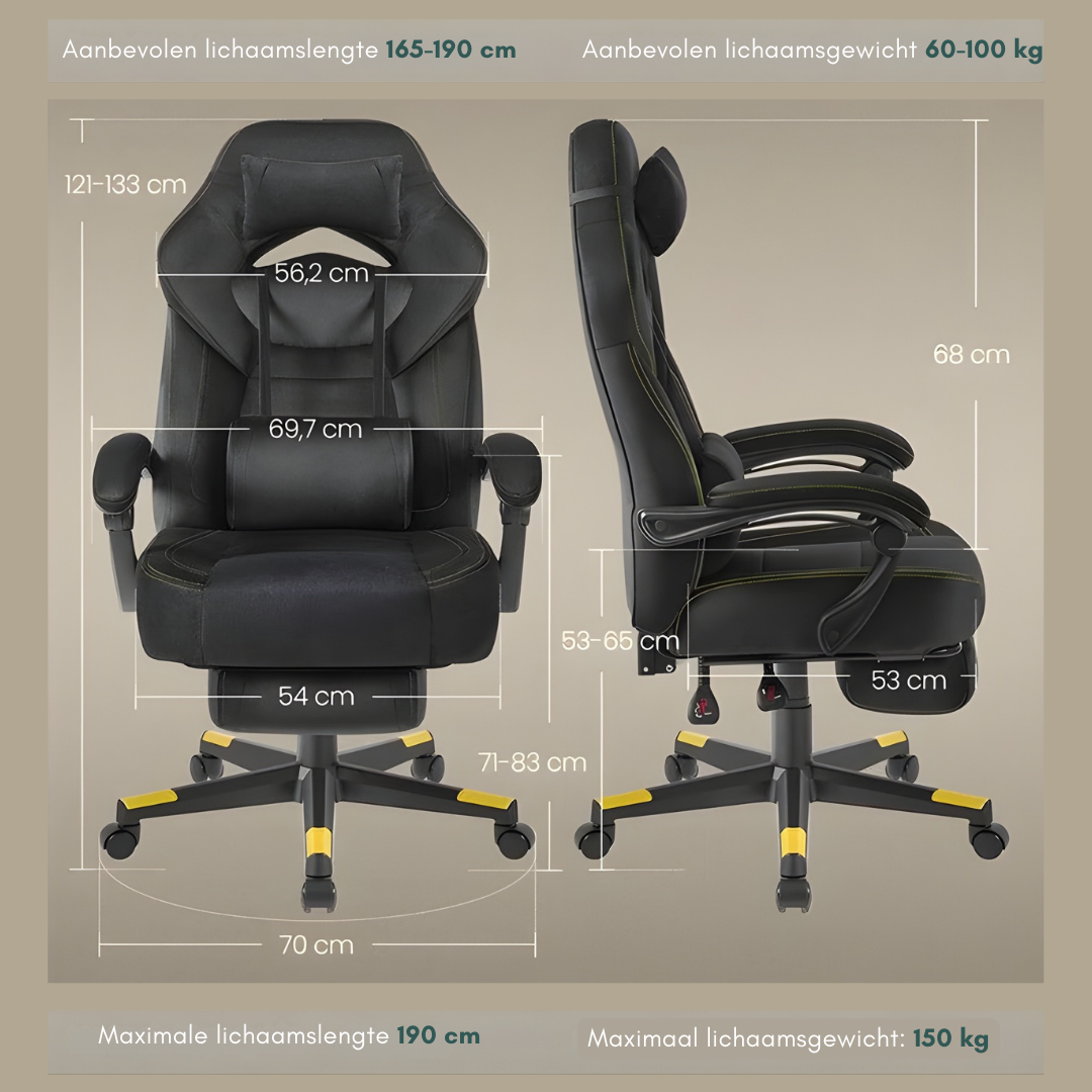 Reclinerstoel met uitschuifbare voetsteun