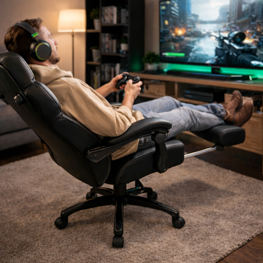 Reclinerstoel met uitschuifbare voetsteun