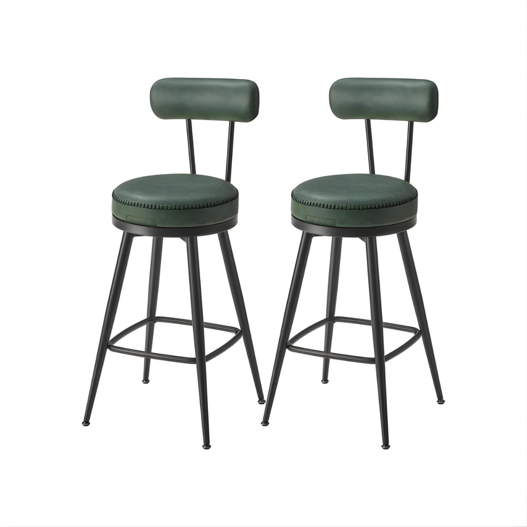 Set van twee ronde barkrukken