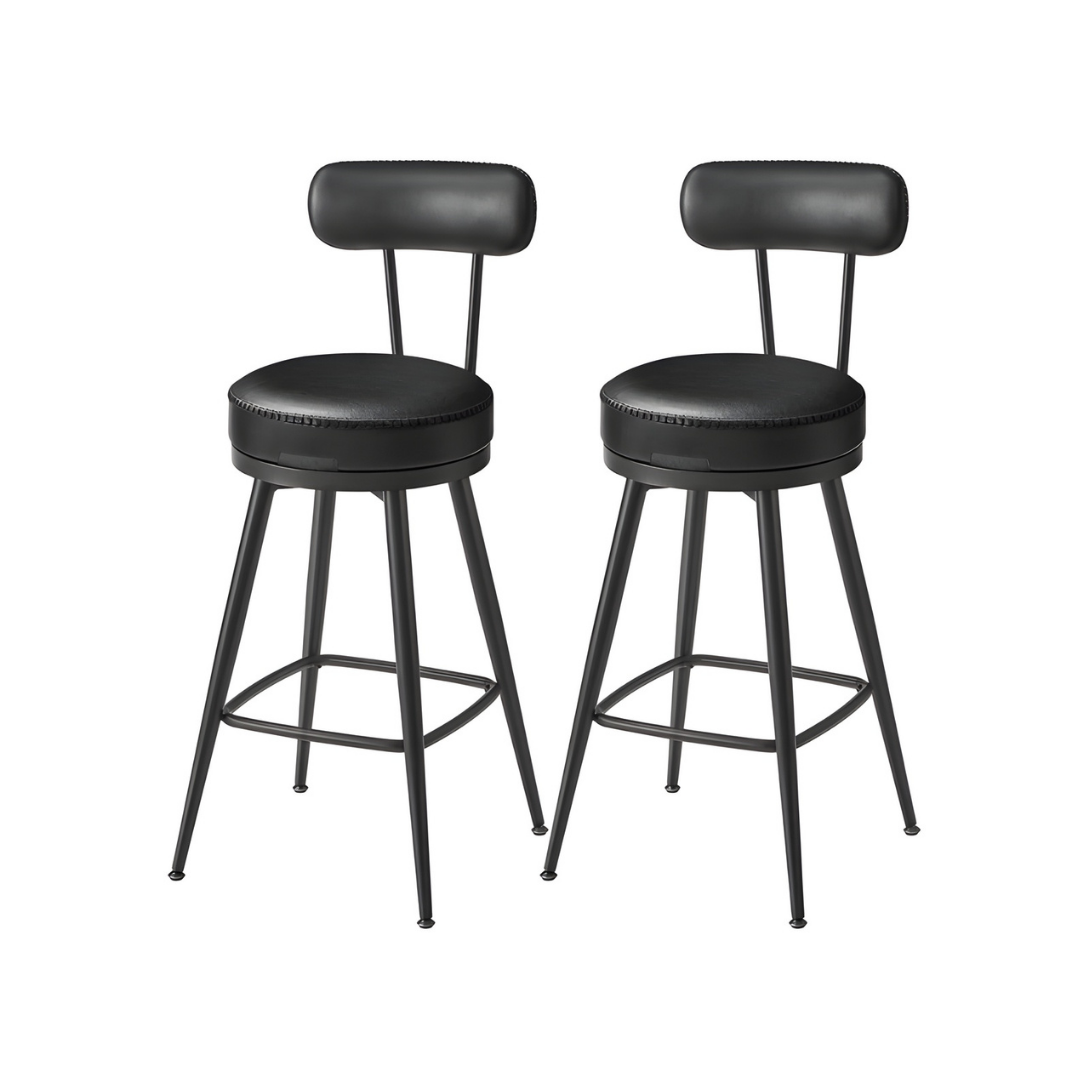 Set van twee ronde barkrukken