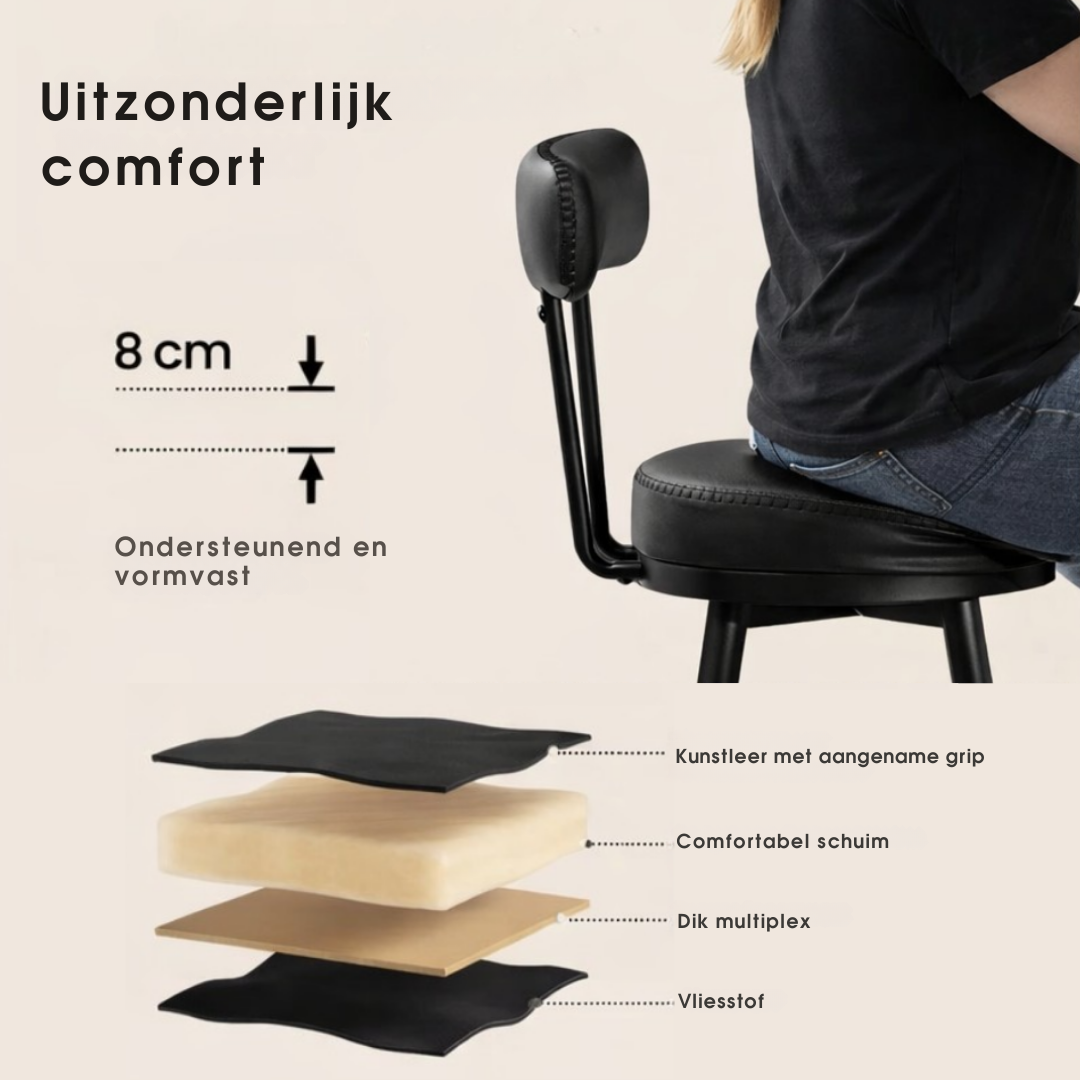 Set van twee ronde barkrukken