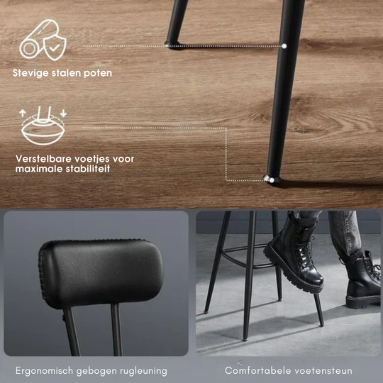 Set van twee ronde barkrukken